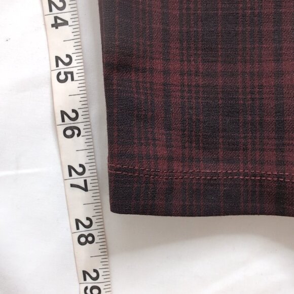 Liverpool Women's Maroon/Black Rosette Plaid Jeggings, US 12 - Picture 6 of 7